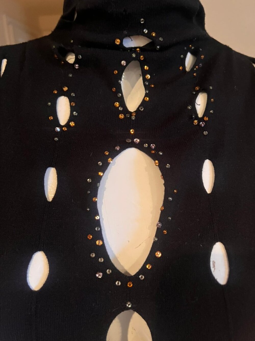 Y2K 2000'S VINTAGE ROBERTO CAVALLI KNIT CUT OUT TOP SIZE L LARGE - Picture 3 of 8